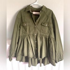 Nwot peplum utility jacket